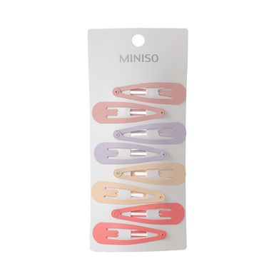 Paquete de Hebillas para Cabello en Forma de Gota 8 Pzas Lila Multicolor