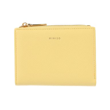 Billetera para Mujer Miniso Mediana Texturizada Amarillo