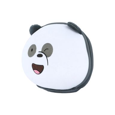 Mochila Infantil Textura Suave Oso Panda Negro Wbb