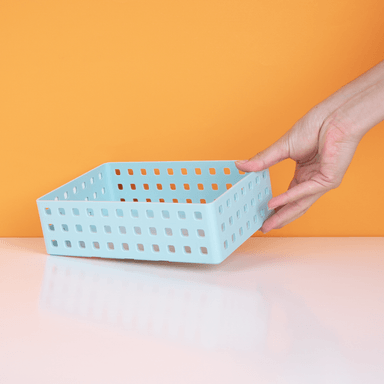 Caja de Almacenamiento Apilable Serie Macaron M Azul