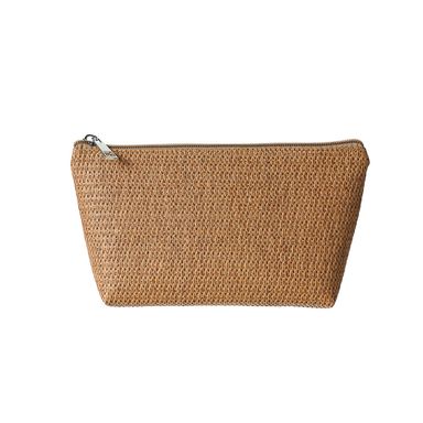 Cosmetiquera Trapezoide Tejida Miniso Café