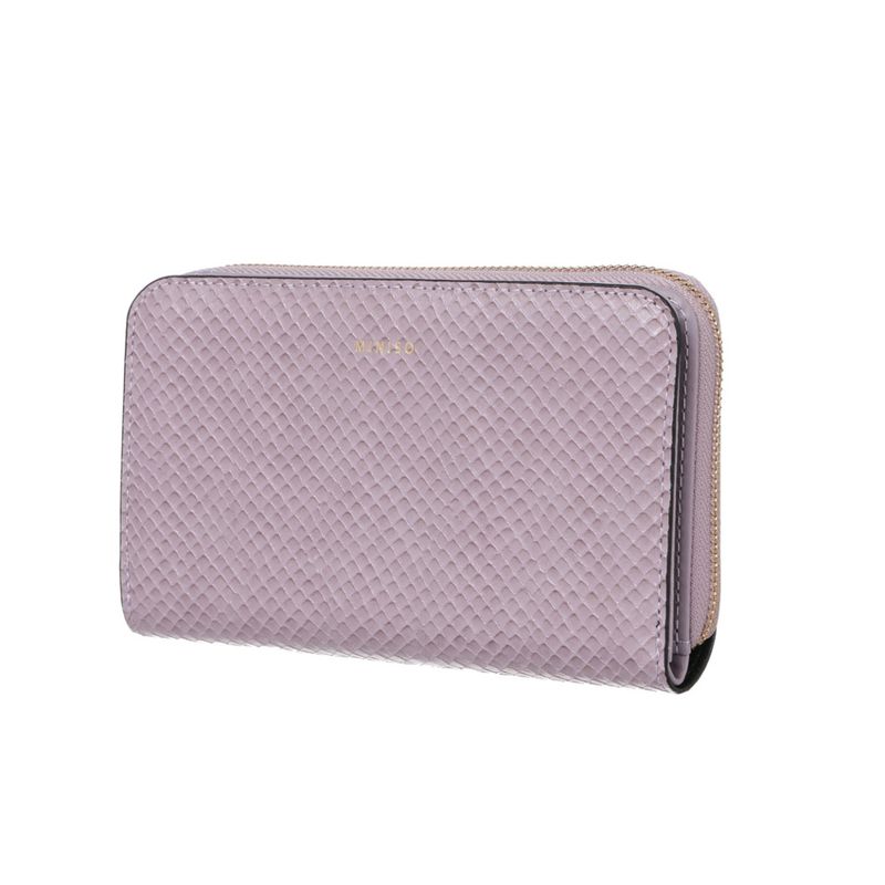 Billetera para Mujer Miniso Texturizada Elegante Lila