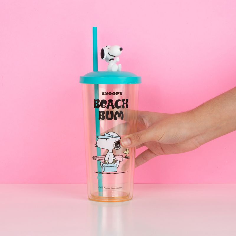 Vaso-de-Pl-stico-Colecci-n-Snoopy-Summer-Travel-con-Pitillo-550-Ml-Aguamarina-2-19352