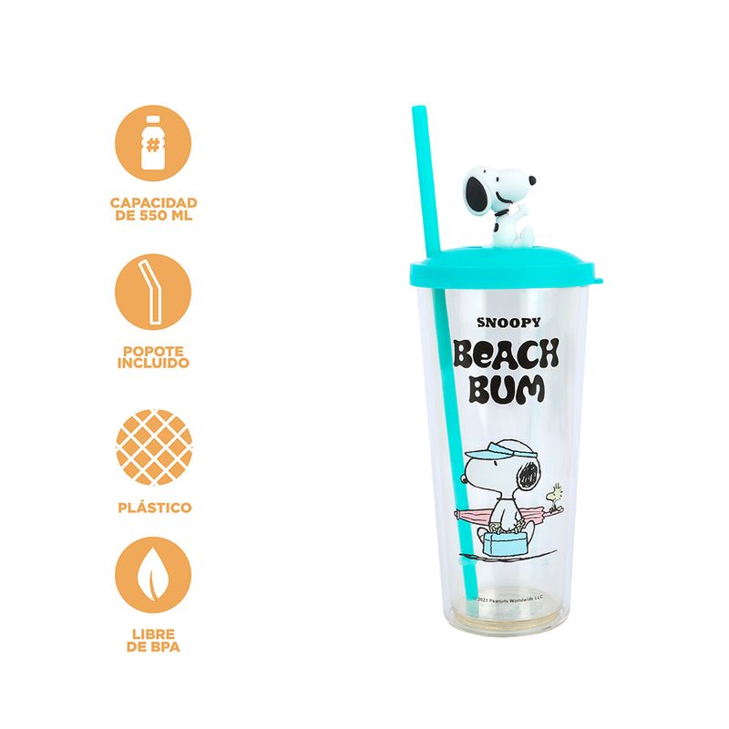Vaso-de-Pl-stico-Colecci-n-Snoopy-Summer-Travel-con-Pitillo-550-Ml-Aguamarina-4-19352