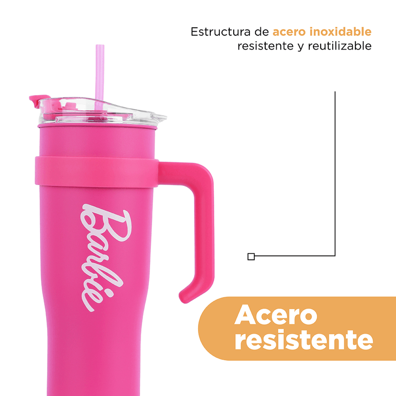 Vaso-de-Acero-con-Pitillo-1600Ml-Rosa-Colecci-n-Barbie-6-19400
