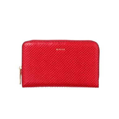 Billetera para Mujer Miniso Texturizada Elegante Roja