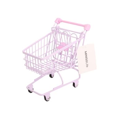 Organizadores de Acero en Forma de Carro de Compras de la Serie Púrpura