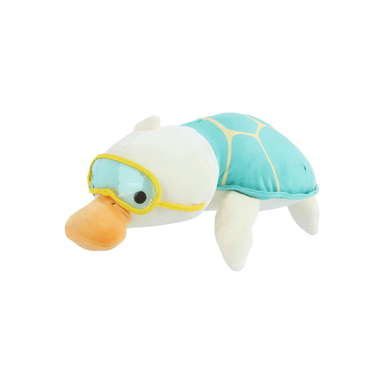 Peluche Pato Buceador con Traje de Tortuga Miniso