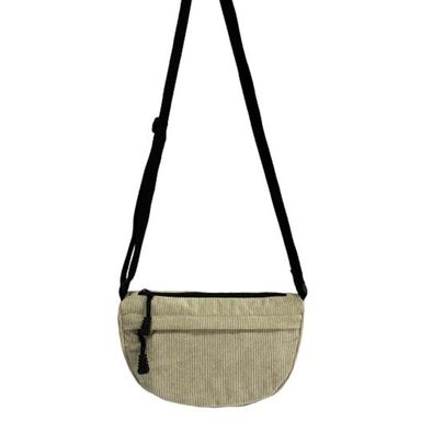 Bolso Media Luna Estilo Preppy Pana Beige