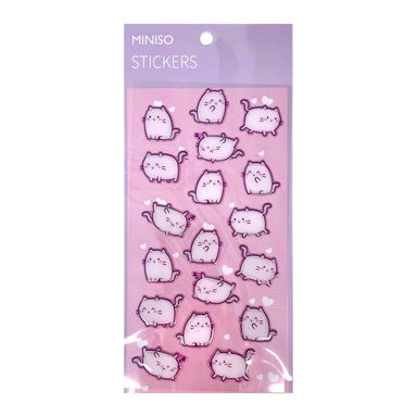 Stickers Epoxi Serie Animal Gatito Miniso