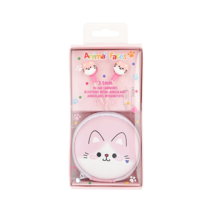 Aud fonos 3.5 Mm Modelo Bthd01 Animal Faces Gato Miniso