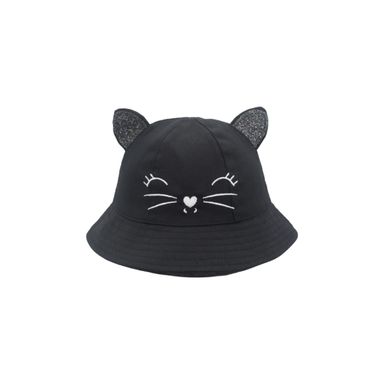 Sombrero Bucket Miniso Gatito con Orejas Negro