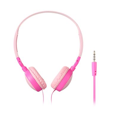 Audifonos Cable con Microfono Niños Mod 23L02 Rosa Miniso