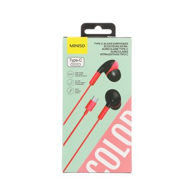 Audífonos Tipo C Modelo Ebp E A71F Rojo Miniso