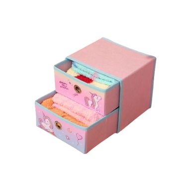 Organizador de Tela de 2 Cajones Serie Unicornio