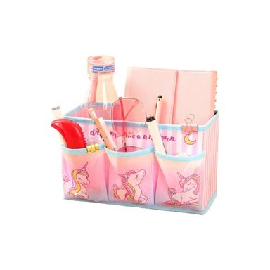 Organizador de Tela Serie Unicornio con 3 Bolsillos Laterales