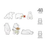 Stickers-Con-Forma-De-Personaje-Polar-Osos-Escandalosos