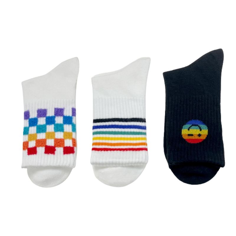 Medias-para-Mujer-Miniso-Serie-Arcoiris-3-Pares-Cuadros