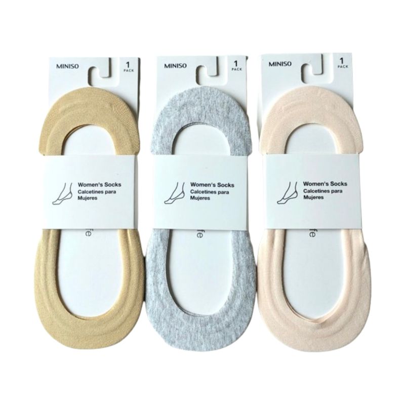 Media-Baleta-para-Mujer-Miniso-Algodon-3-Pares
