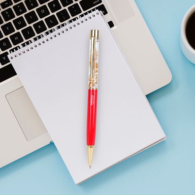 Boligrafo Elegante 1.0Mm Tinta Negra, Pequeño, Rojo