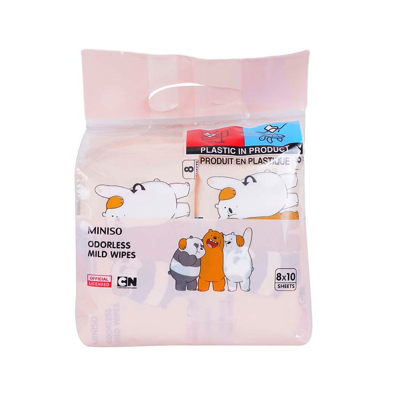 Toallas-humedas-x10-Paquetes-de-8-piezas-We-Bare-Bears-Rosado