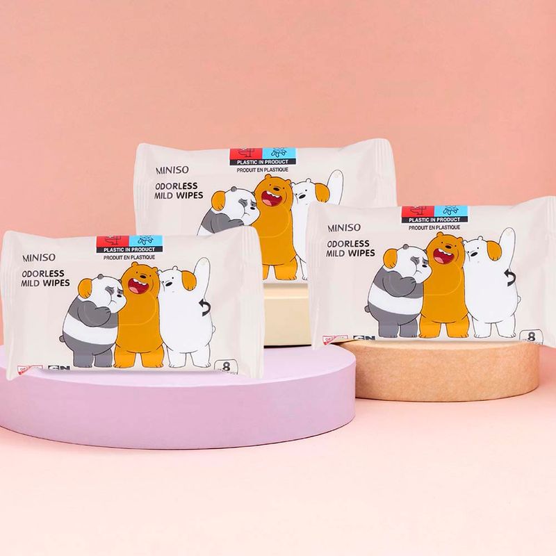 Toallas-humedas-x10-Paquetes-de-8-piezas-We-Bare-Bears-Rosado