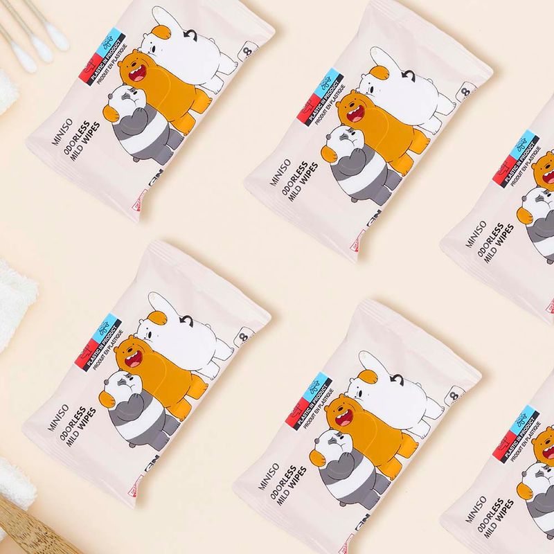 Toallas-humedas-x10-Paquetes-de-8-piezas-We-Bare-Bears-Rosado