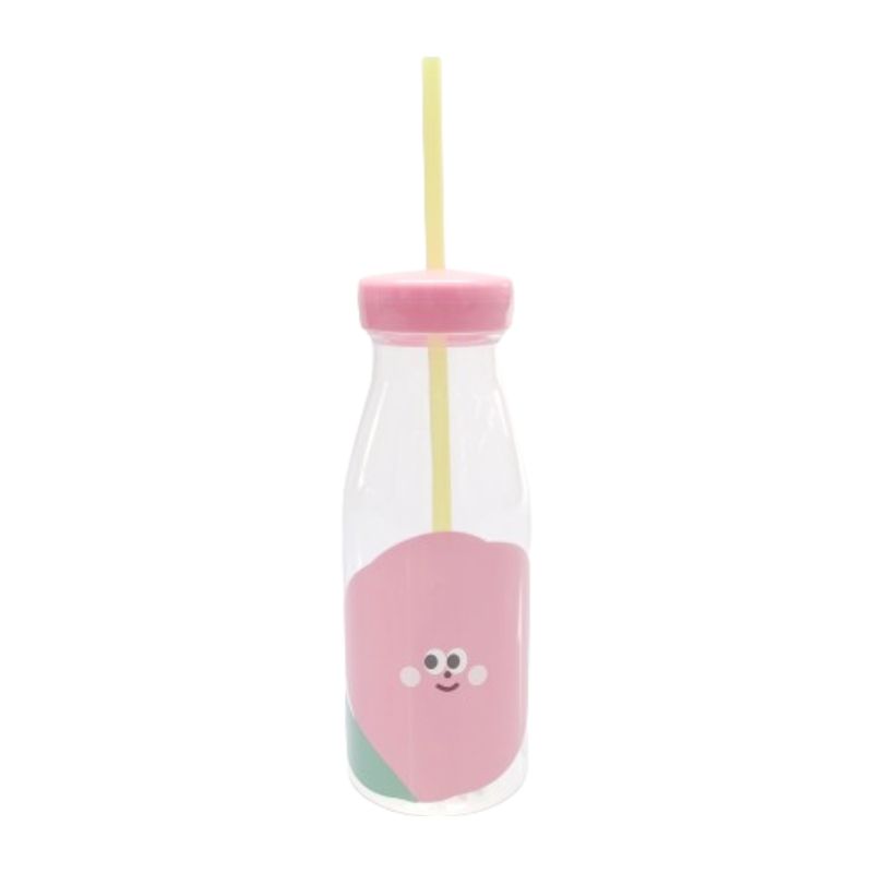 Botella-de-Plastico-con-pitillo-diseños-flores-Flor-Grande
