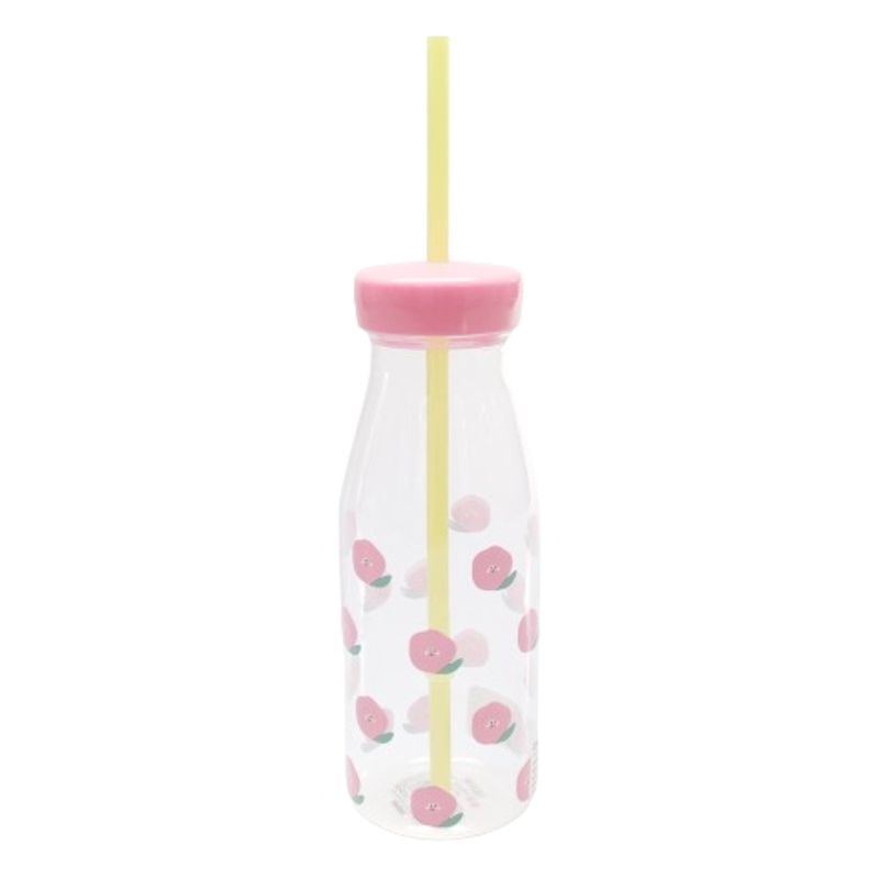 Botella-de-Plastico-con-pitillo-diseños-flores-Flor-Pequeña