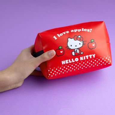 Cosmetiquera Rectangular Sanrio Hello Kitty Serie Manzanas