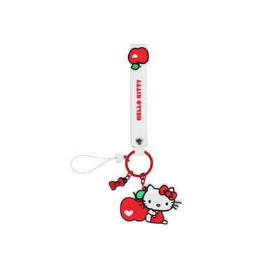 Adorno Colgante con Correa de la Colección de Hello Kitty Apple Blanco