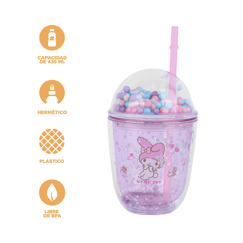 Vaso-Plastico-Portatil-con-Pitillo-435-Ml-Sanrio-Rosa-4-19906