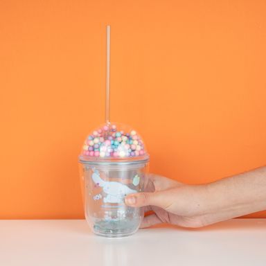 Vaso Plastico Portatil con Pitillo 435 Ml Sanrio Azul