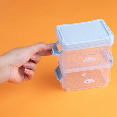 Organizador de Plastico Doble Capa Cinnamoroll Sanrio Azul