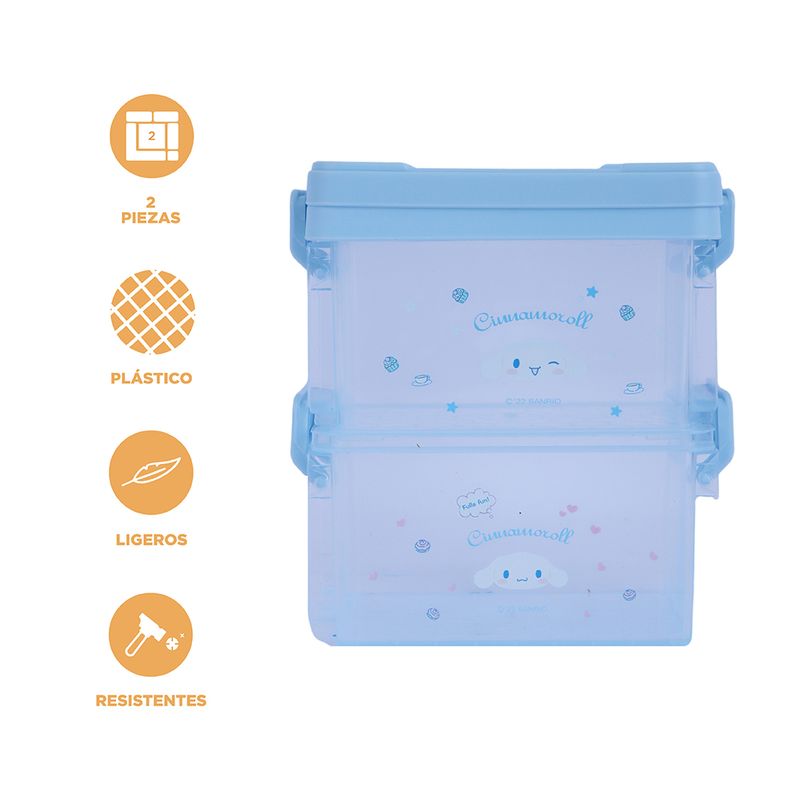 Organizador-de-Plastico-Doble-Capa-Cinnamoroll-Sanrio-Azul-3-19724