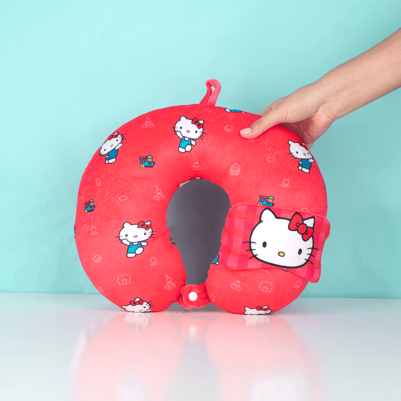 Almohada-de-Viaje-en-Forma-de-U-con-Antifaz-para-Dormir-Hello-Kitty-Sanrio-2-19808
