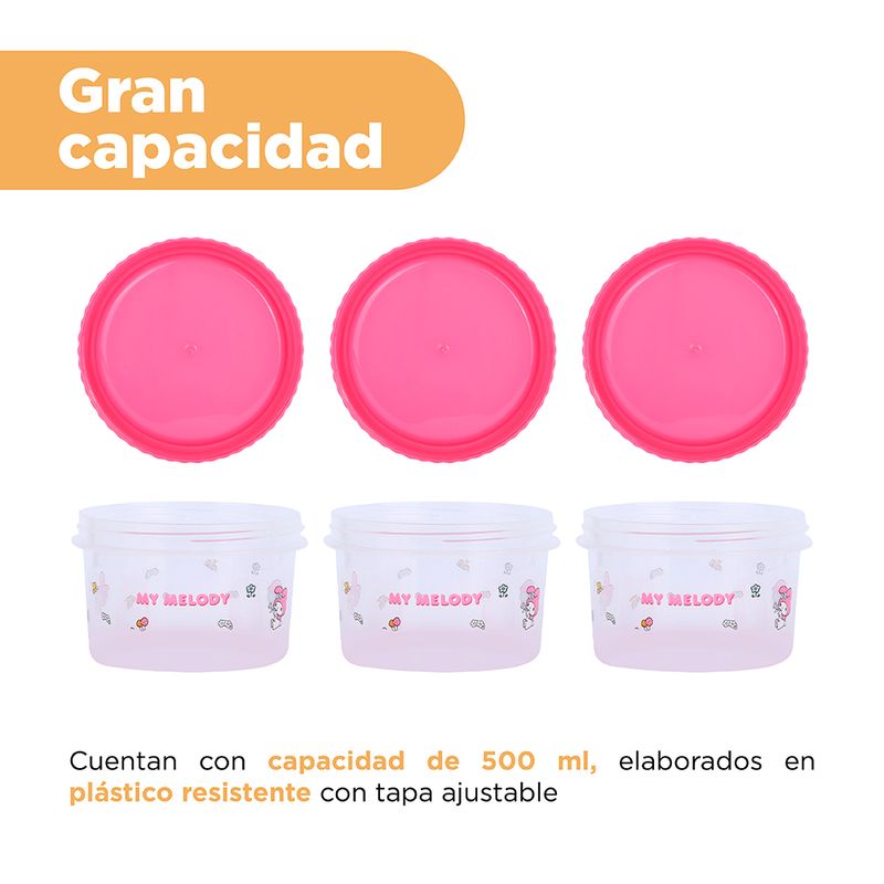 Contenedor-de-Almacenamiento-Alimentos-My-Melody-3-Piezas-500-Ml-Sanrio-5-19896