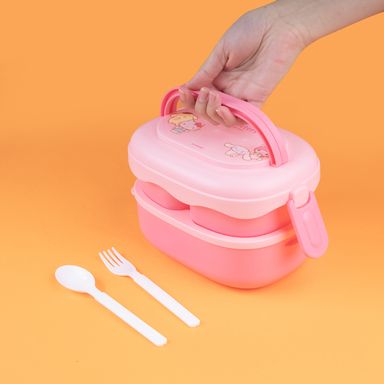 Contenedor para Alimentos Doble Capa de Sanrio Rosa