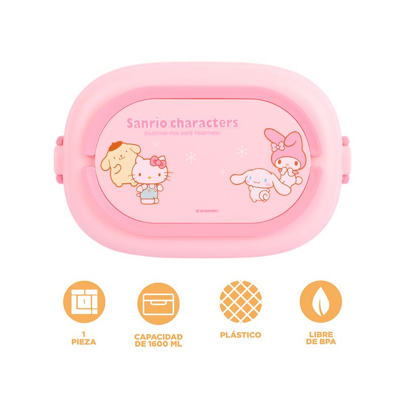 Contenedor-para-Alimentos-Doble-Capa-de-Sanrio-Rosa-4-19743