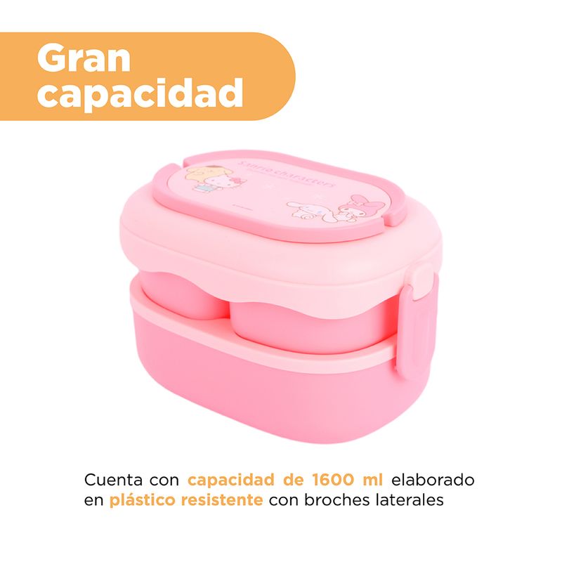 Contenedor-para-Alimentos-Doble-Capa-de-Sanrio-Rosa-5-19743