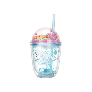 Vaso Plastico Portatil con Pitillo 435 Ml Sanrio Azul