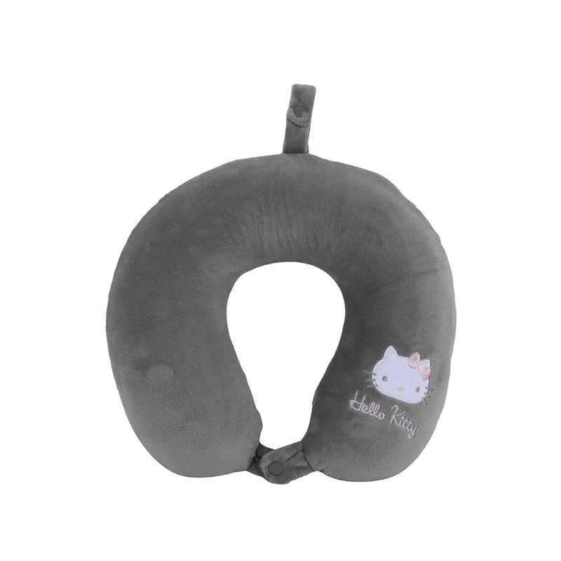 Almohada-en-Espuma-para-Viaje-en-Forma-de-U-Hello-Kitty-Gris-1-19760