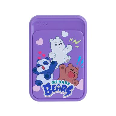 Bateria de Respaldo 5000Mah Modelo F12 We Bare Bear Baby Morado