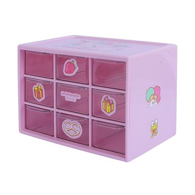 Organizador Plastico de Almacenamiento de 9 Cajones Sanrio Rosa