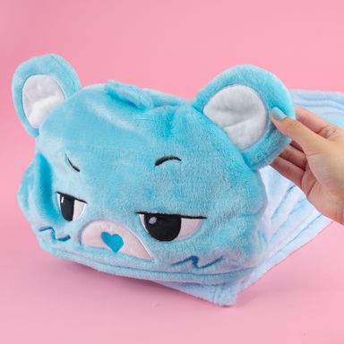 Manta con Capucha Coleccion Care Bears Azul
