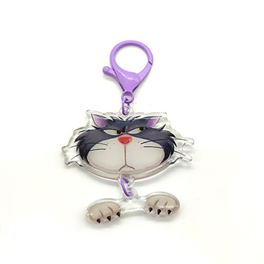 Llavero de Acrilico Disney Cat Colección Lucifer Morado