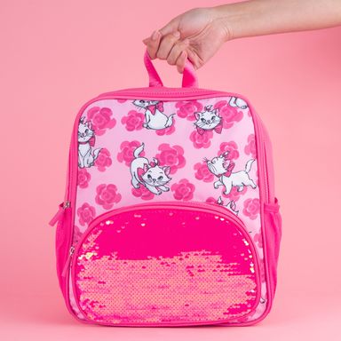 Maleta Escolar Serie Miniso disney Cat Marie Rosa