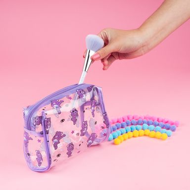 Cosmetiquera Colección Care Bears Transparente Multi Print Morado