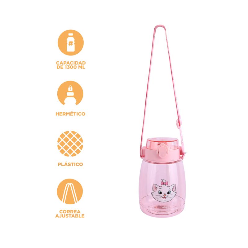 Vaso-de-Plastico-Disney-Cat-Colecci-n-con-Correa-para-el-Hombro-1300-Ml-Rosa-4-20076