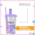 Vaso-de-Plastico-de-la-Colecci-n-Care-Bears-550-Ml-Morado-con-pitillo-6-20134